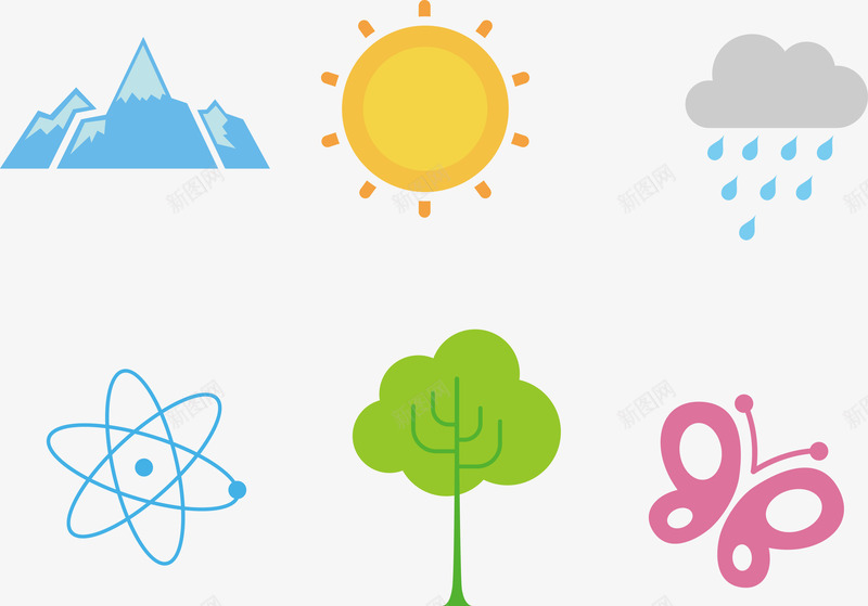 六款环保能源标图标png_新图网 https://ixintu.com logo 低碳 图标 标识 爱护环境 环保 能源 能源logo