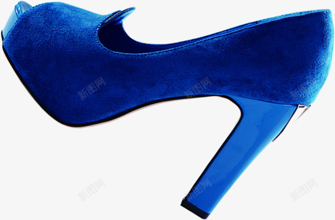 蓝色天猫女士刚高跟鞋png免抠素材_新图网 https://ixintu.com 女士 蓝色 高跟鞋