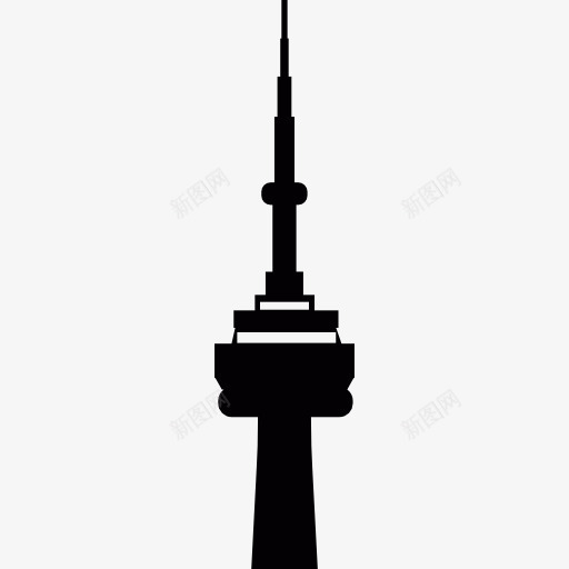 CN塔图标png_新图网 https://ixintu.com 加拿大 塔 多伦多 多伦多剪影 摩天大厦 纪念碑
