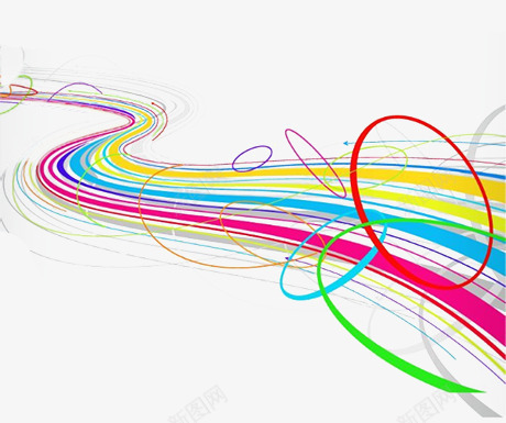 漂浮的彩带png免抠素材_新图网 https://ixintu.com 彩虹图片 漂浮的丝带 素材图片 线 装饰图片线条