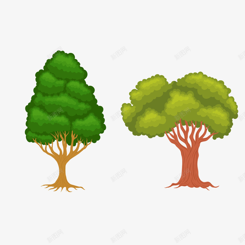 园林绿化手绘水彩卡通树木png免抠素材_新图网 https://ixintu.com 园林绿化树木 大树 景观植物 林木 树 树木树叶 植树节 植物 环保 环保设计 绿化 绿树 绿色