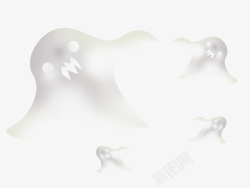 鬼混之夜万圣节漂浮幽灵元素高清图片