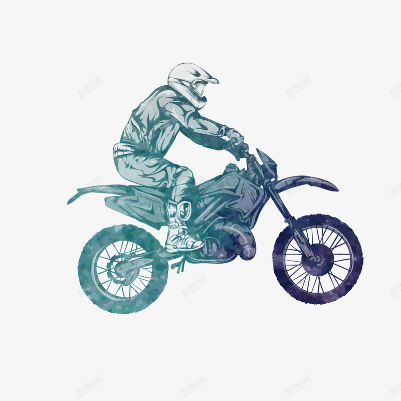 开着摩托车的男人矢量图ai免抠素材_新图网 https://ixintu.com 人物 卡通摩托车 手绘配件 摩托 摩托配件 车辆 配件 矢量图