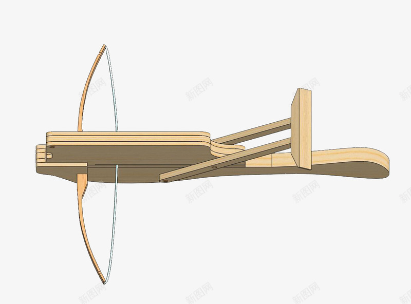 连弩仿制品png免抠素材_新图网 https://ixintu.com 兵器 发明 木质 诸葛先生