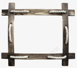 绳子编织木质边框素材