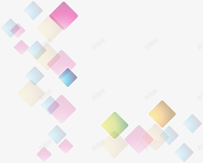 彩色漂浮方块png免抠素材_新图网 https://ixintu.com 彩色方块 模糊方块 清新色块 漂浮色块 简约方块 装饰图案
