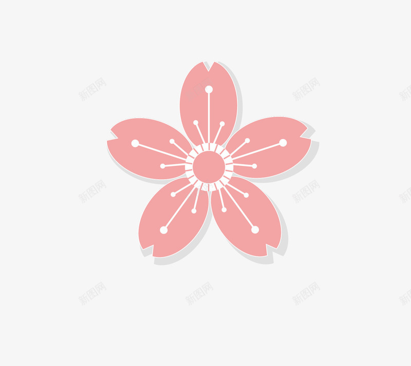 美丽的桃花花朵手绘图png免抠素材_新图网 https://ixintu.com 手绘图 桃花 简图 美丽的 花朵 花瓣 花蕊 装饰