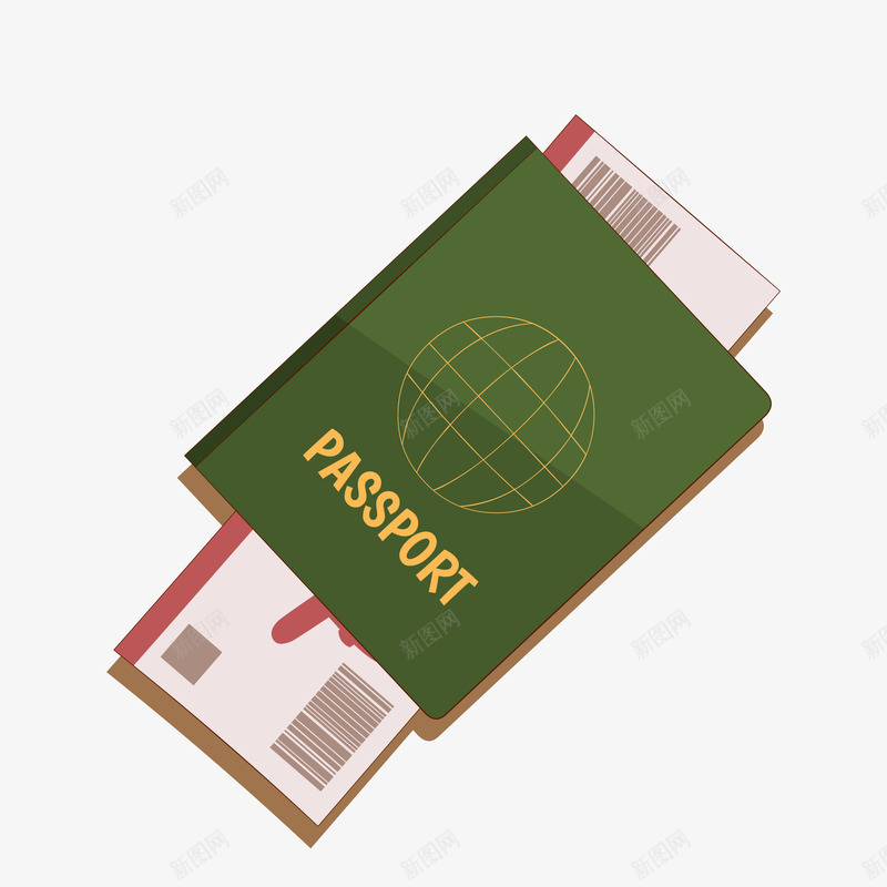 卡通护照机票矢量图ai免抠素材_新图网 https://ixintu.com 卡通 度假 护照设计 旅游 机票设计 毕业旅行 矢量图