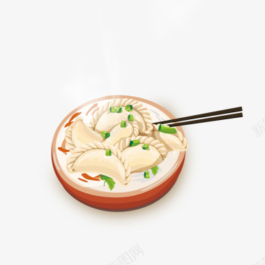 冬至节气水饺图标图标