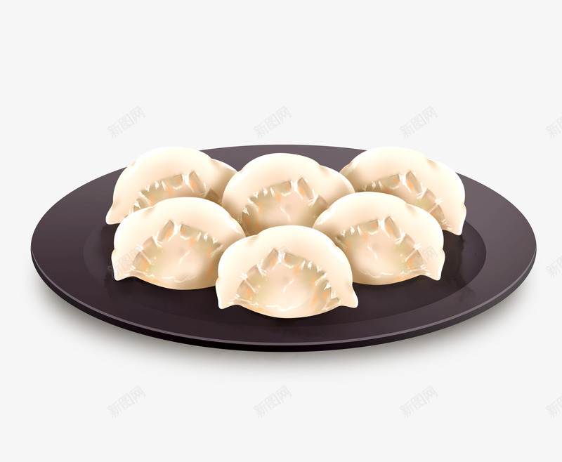 中国风春节手绘水饺元素png免抠素材_新图网 https://ixintu.com 2019 农历新年 冬至 手绘 整盘 新年 春节 水饺 猪年 盘子 美味 食品 饺子