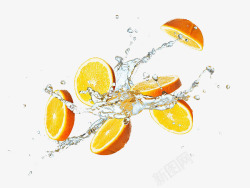 创意个性的翻滚橙子素材
