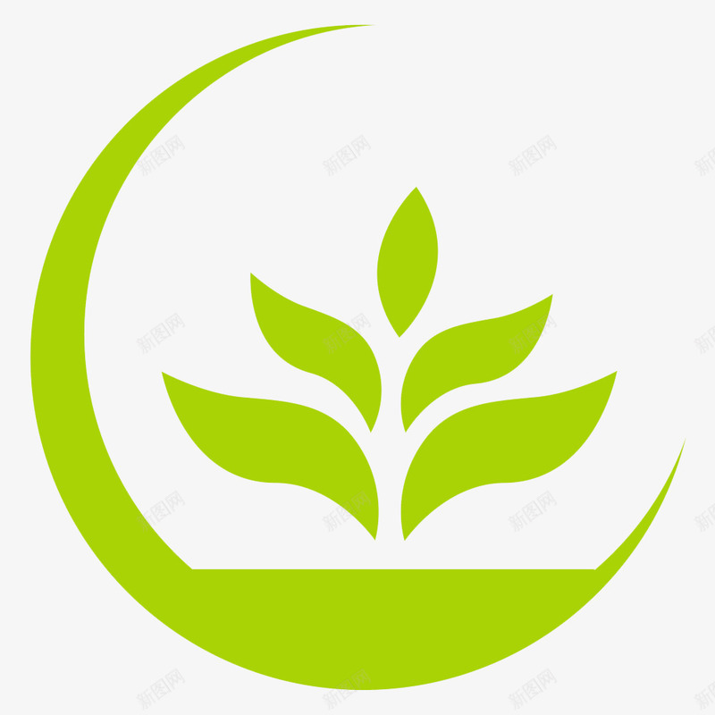 logo抽象莲花保护环境图标png_新图网 https://ixintu.com logo 环保 绿色