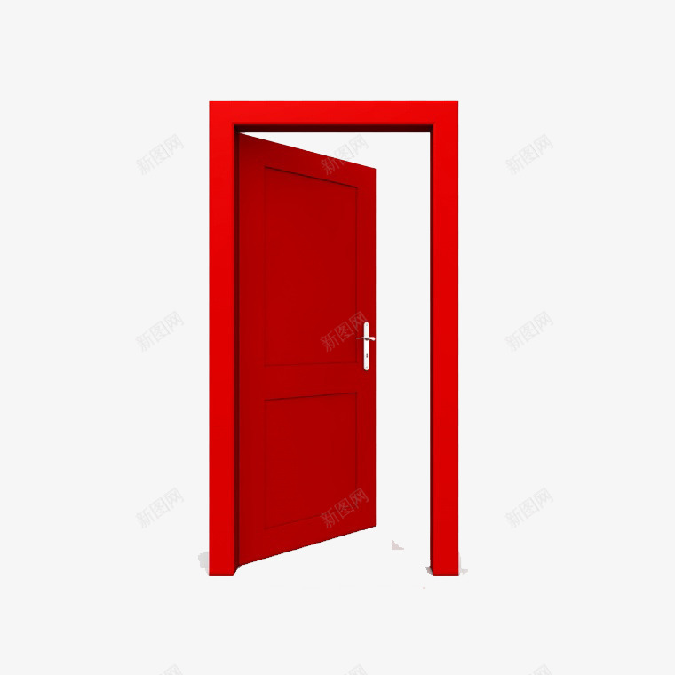 红色打开的门png免抠素材_新图网 https://ixintu.com 大门 开着的门 开门 打开的门 门 门开着