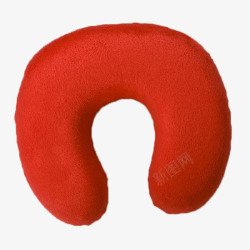 红色u型枕素材