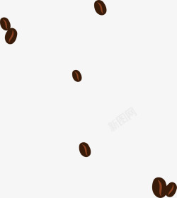 漂浮豆子咖啡豆矢量图高清图片