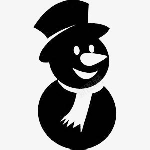 雪人手绘画图标png_新图网 https://ixintu.com 圣诞 手绘 节日 黑白