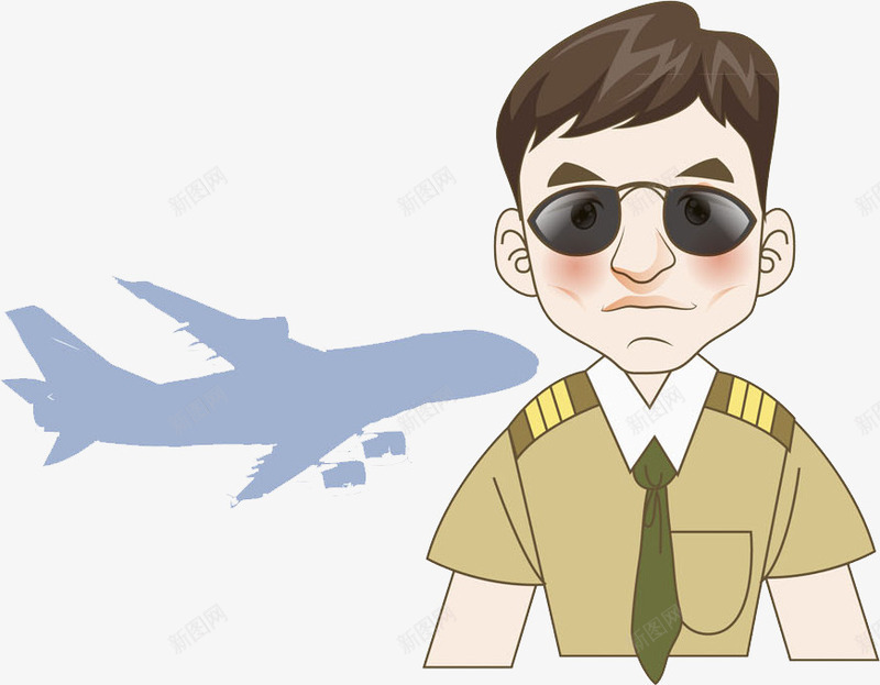 戴墨镜的男人png免抠素材_新图网 https://ixintu.com captain 乘务员 卡通 墨镜 帅气的 机长 男人 飞机 飞机师