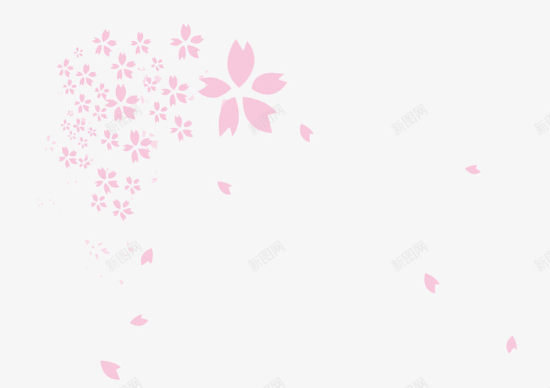 碎纹樱花png免抠素材_新图网 https://ixintu.com 樱花 漂浮 花朵 花瓣 装饰