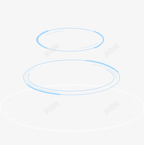 蓝色圆圈科技装饰png免抠素材_新图网 https://ixintu.com 圆圈 科技 蓝色 装饰