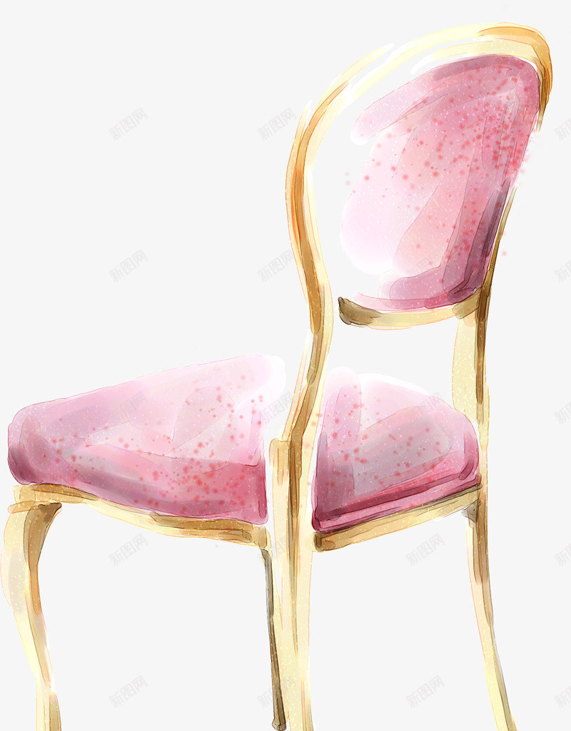 粉色可爱室内椅子png免抠素材_新图网 https://ixintu.com 可爱 室内 椅子 粉色