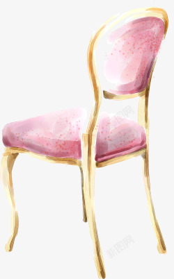 粉色可爱室内椅子素材