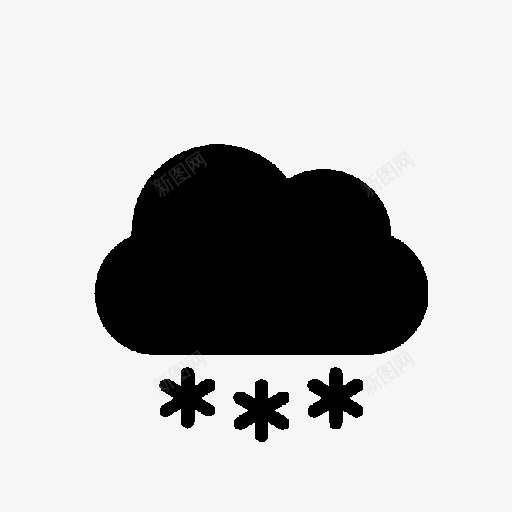 大雪的天气符号图标png_新图网 https://ixintu.com 下雪 大雪
