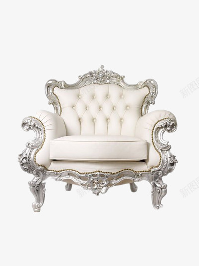 沙发椅子png免抠素材_新图网 https://ixintu.com 单人沙发 单人沙发图片 椅子 椅子素材 白色 高贵
