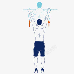 矢量单杠运动单杠运动的男人简图高清图片