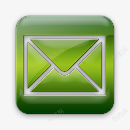 邮件广场信封消息电子邮件信绿色png图片免费下载