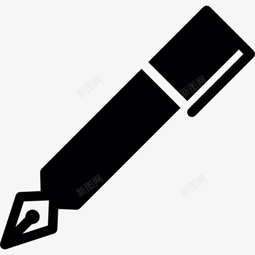钢笔书法图标png_新图网 https://ixintu.com 书写工具 写作 办公用品 学校材料 油墨 笔 艺术