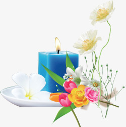 花朵和蜡烛感恩教师节高清图片
