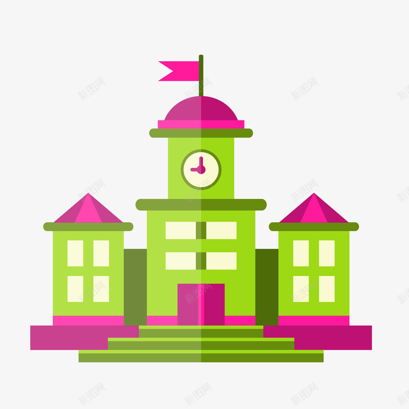 楼房欧式建筑图标png_新图网 https://ixintu.com 丹麦建筑 图标 平面 建筑 彩色 房子 手绘 楼房 欧式