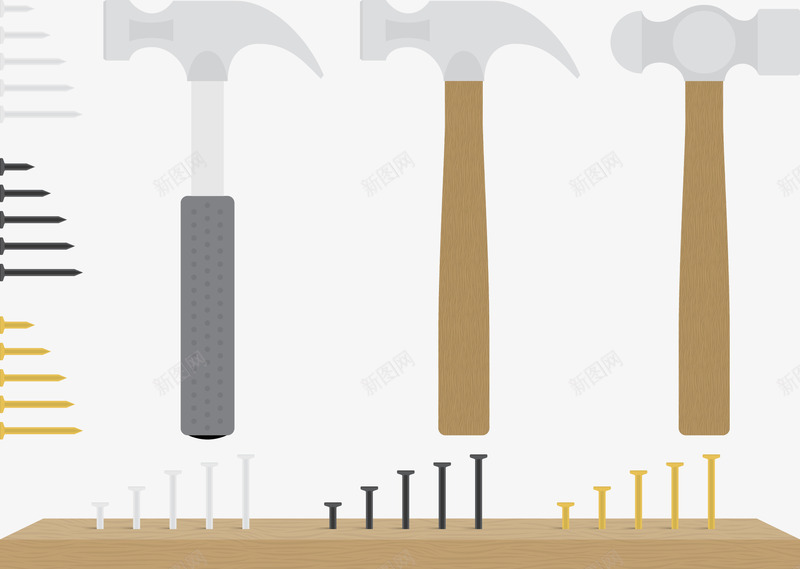 敲钉子png免抠素材_新图网 https://ixintu.com 家居装修 建筑工地 装修公司 钉子 铁锤