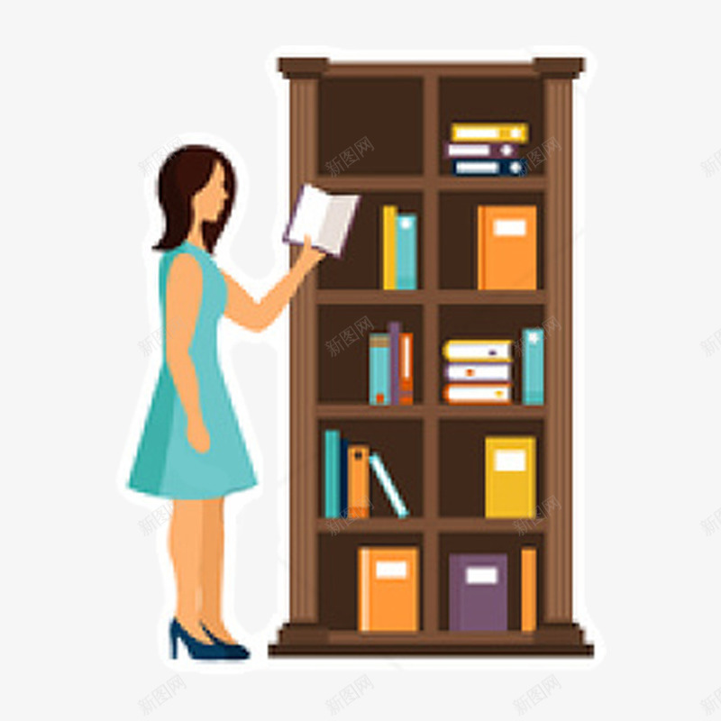 卡通图书馆的女士在看书png免抠素材_新图网 https://ixintu.com 书店 书架 书柜 书籍 图书馆 图书馆卡通 女士 排列 看书 阅读