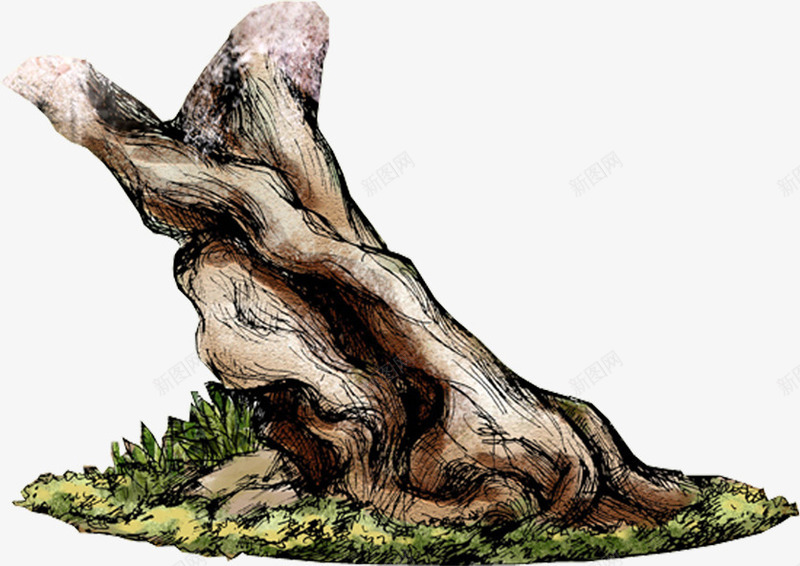 大树根部树干造型png免抠素材_新图网 https://ixintu.com 大树 树干 根部 造型