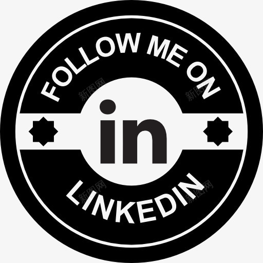 跟随我的LinkedIn社交徽章图标png_新图网 https://ixintu.com LinkedIn 复古 复古徽章 徽章 社会 社会的徽章 联系在一起 跟着 跟着我