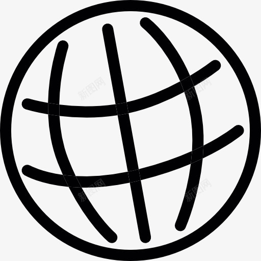 球面网格图标png_新图网 https://ixintu.com 全世界 全球网格 圆 地球的形状