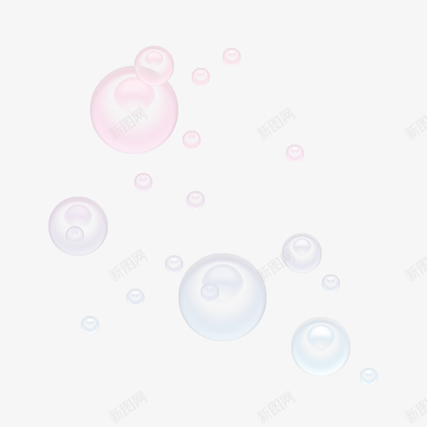 飘浮气泡png免抠素材_新图网 https://ixintu.com 圆形 彩色 立体