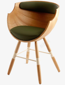 碗形墨绿椅子素材