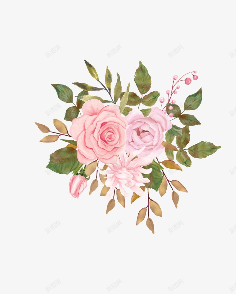 粉色花朵花卉图案png免抠素材_新图网 https://ixintu.com 手绘图 植物 绿植 美丽的 花卉 花朵 花瓣 装饰