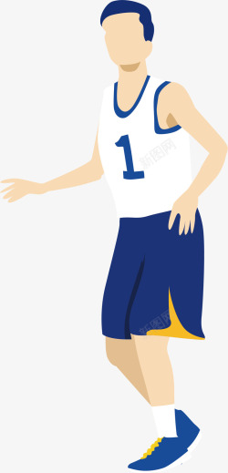 篮球比赛插图手绘篮球比赛带球动作插图矢量图高清图片