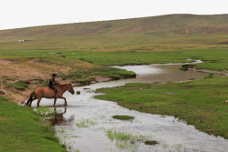 蒙古草原草原小河高清图片