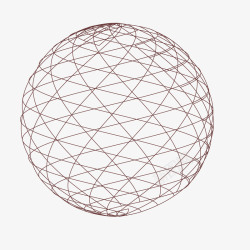 立体格红色球形立体交叉网格高清图片