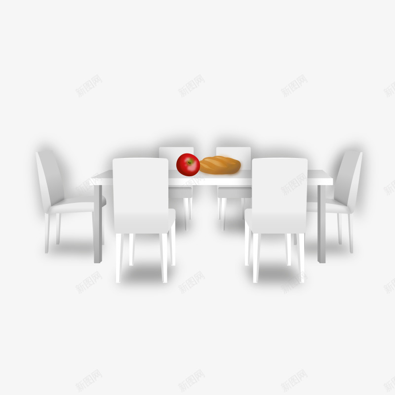 白色现代网页装饰png免抠素材_新图网 https://ixintu.com 家具 桌子 椅子 现代 白色 网页 装饰
