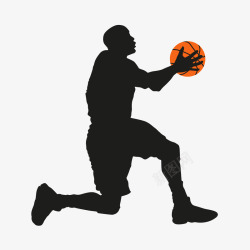 上楼剪影篮球男子剪影图标高清图片