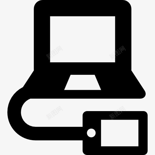 笔记本电脑和智能手机图标png_新图网 https://ixintu.com 便携式计算 手机 电缆 移动电话 计算机技术