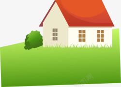 草地上的小房子矢量图草地上的小房子背景高清图片
