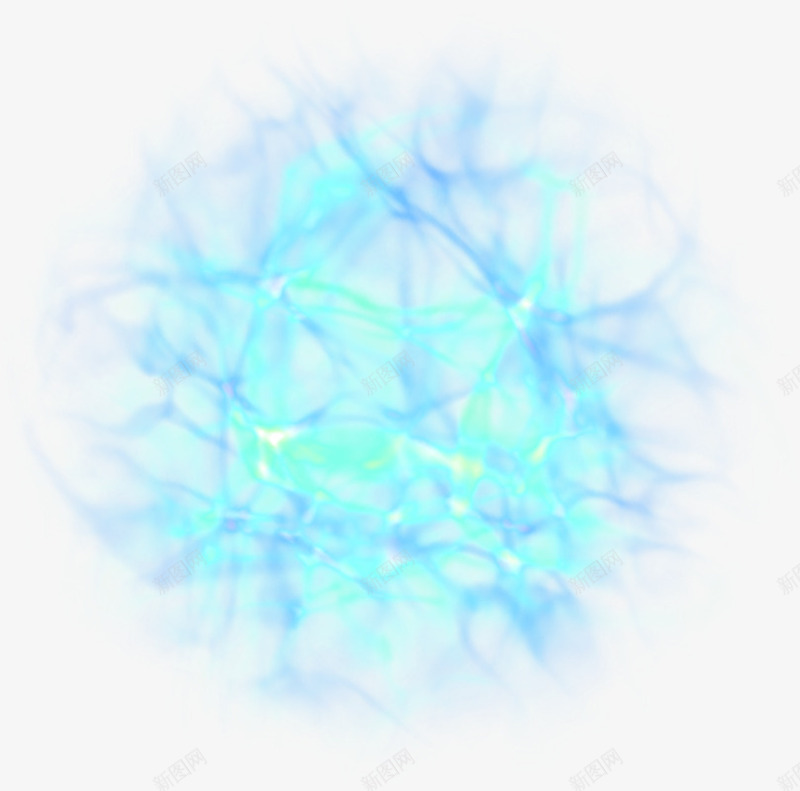 蓝绿杂柔的光png免抠素材_新图网 https://ixintu.com 光效动感 彩色彩线 星光 科技感 线条