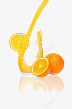 鲜橙汁素材