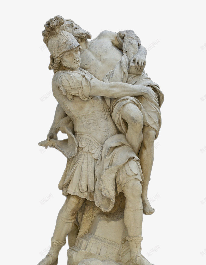 罗马殿外雕像png免抠素材_新图网 https://ixintu.com 士兵 罗浮宫 罗马雕像 英雄救美 雕像